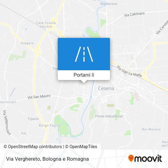 Mappa Via Verghereto