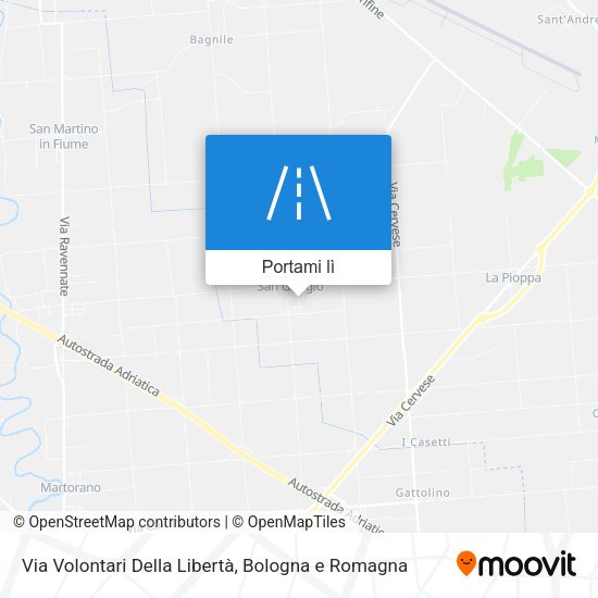 Mappa Via Volontari Della Libertà