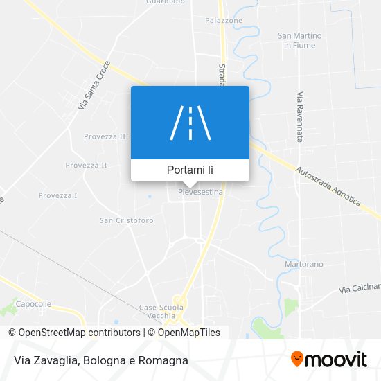 Mappa Via Zavaglia