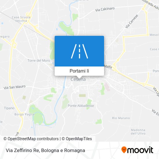Mappa Via Zeffirino Re