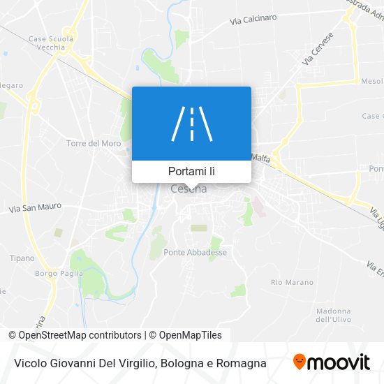 Mappa Vicolo Giovanni Del Virgilio