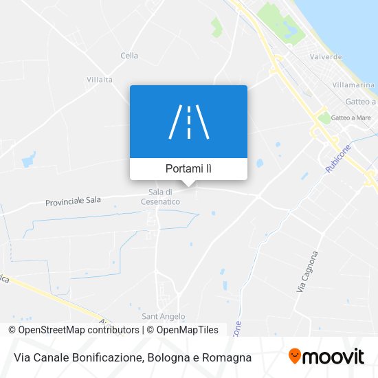 Mappa Via Canale Bonificazione
