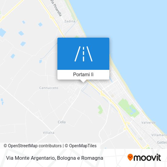 Mappa Via Monte Argentario