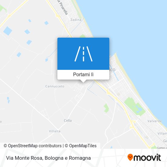 Mappa Via Monte Rosa