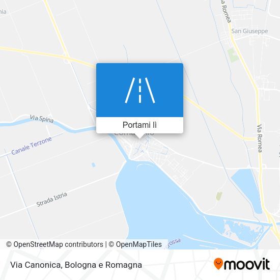 Mappa Via Canonica
