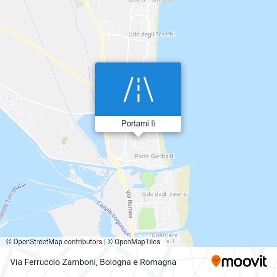 Mappa Via Ferruccio Zamboni
