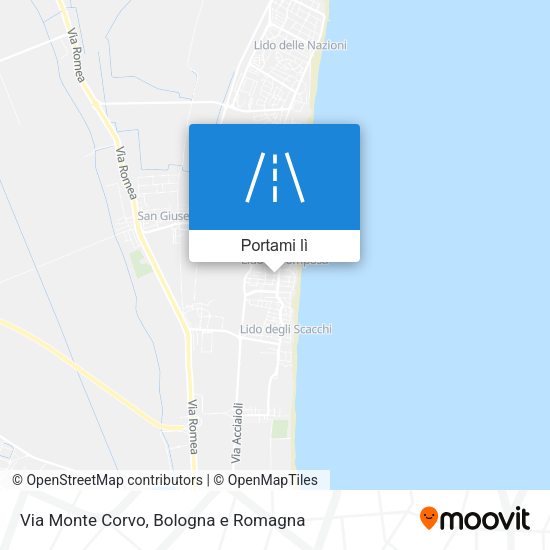 Mappa Via Monte Corvo