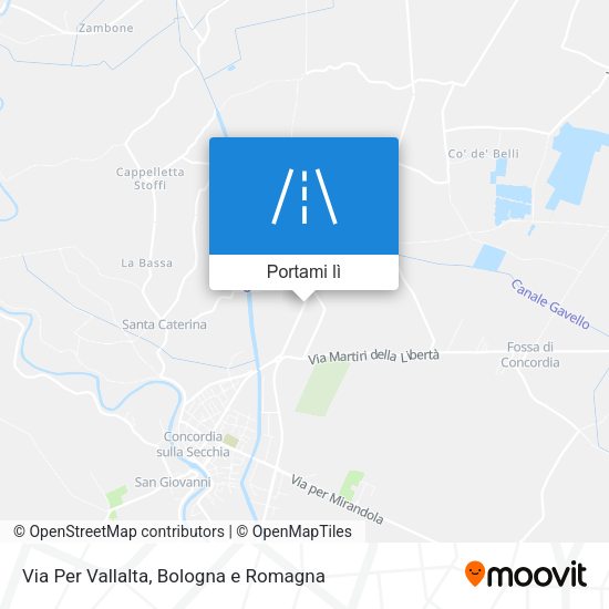 Mappa Via Per Vallalta