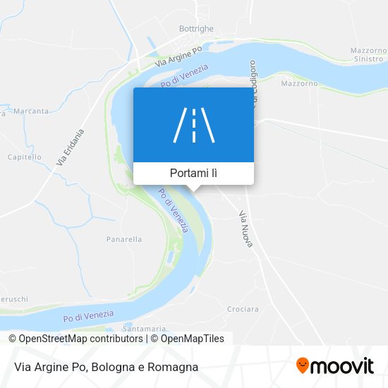 Mappa Via Argine Po
