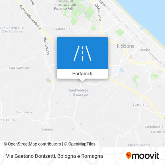 Mappa Via Gaetano Donizetti
