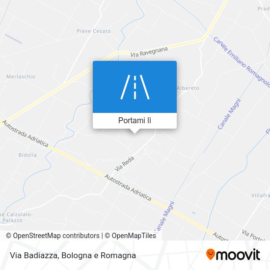 Mappa Via Badiazza