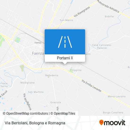 Mappa Via Bertolani