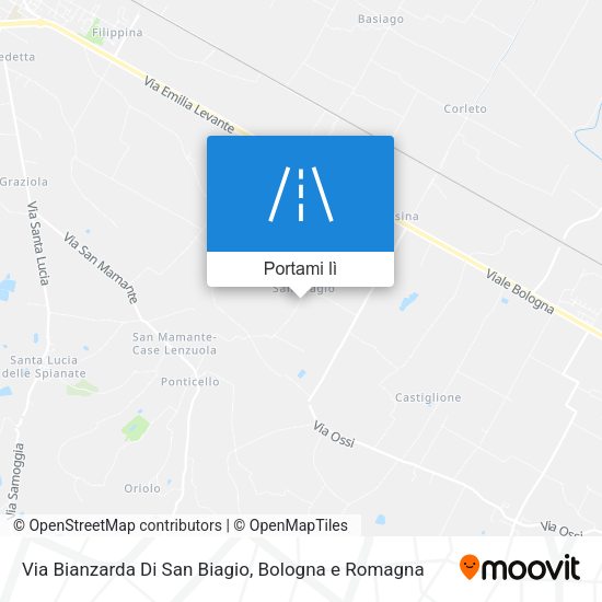 Mappa Via Bianzarda Di San Biagio