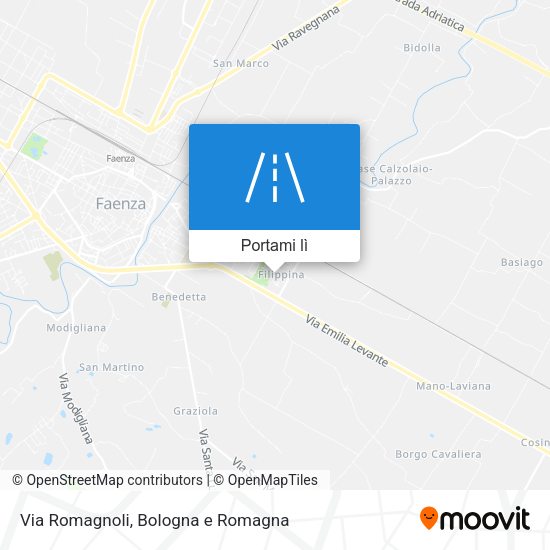 Mappa Via Romagnoli