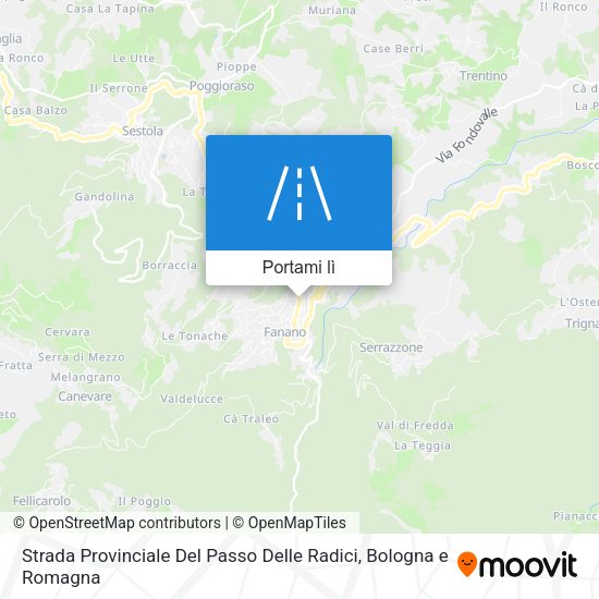 Mappa Strada Provinciale Del Passo Delle Radici