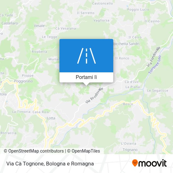 Mappa Via Cà Tognone