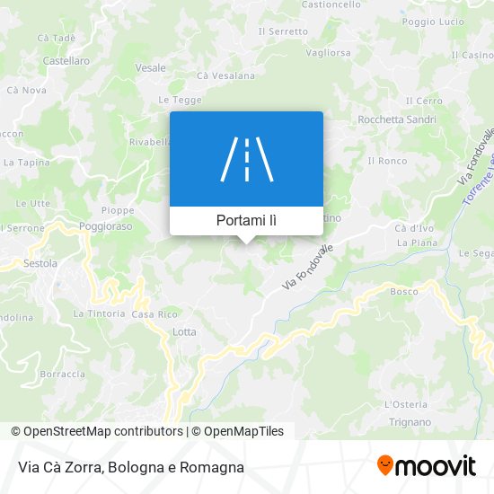 Mappa Via Cà Zorra