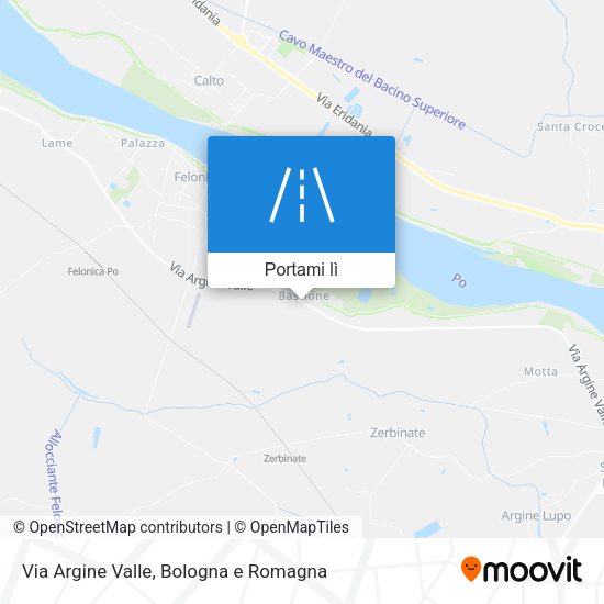 Mappa Via Argine Valle