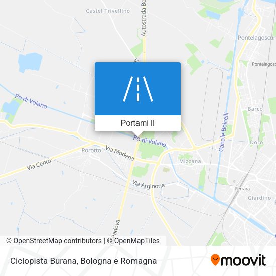 Mappa Ciclopista Burana
