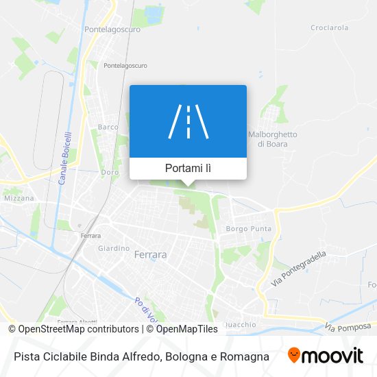 Mappa Pista Ciclabile Binda Alfredo
