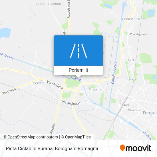 Mappa Pista Ciclabile Burana