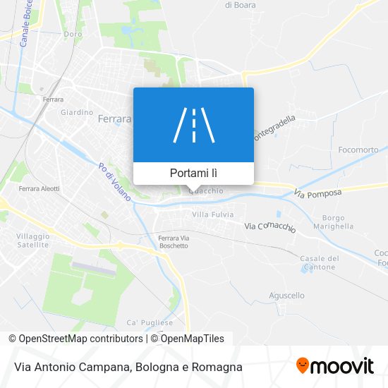 Mappa Via Antonio Campana