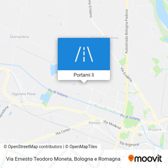Mappa Via Ernesto Teodoro Moneta