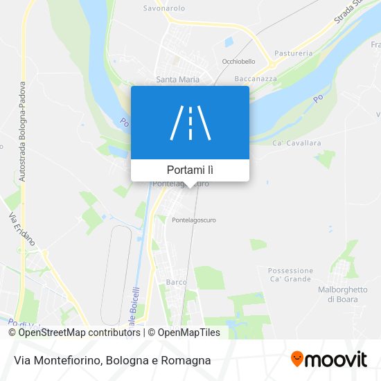 Mappa Via Montefiorino