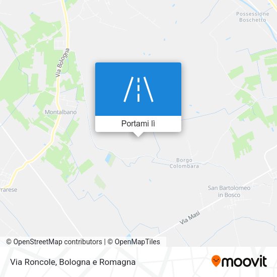 Mappa Via Roncole