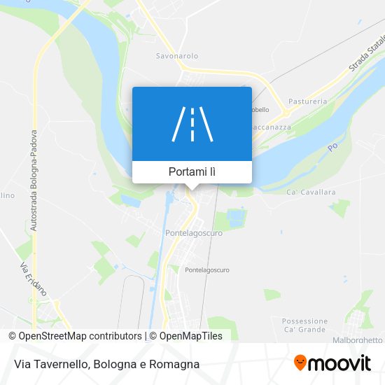 Mappa Via Tavernello
