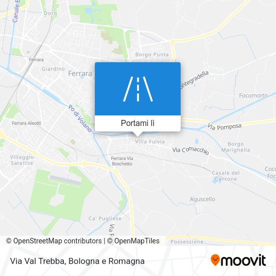 Mappa Via Val Trebba