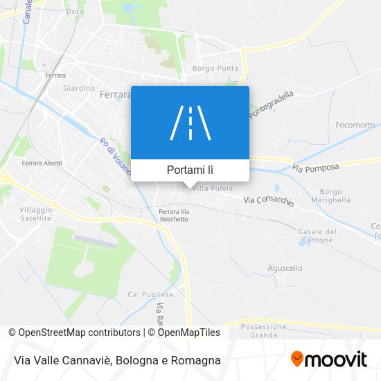 Mappa Via Valle Cannaviè