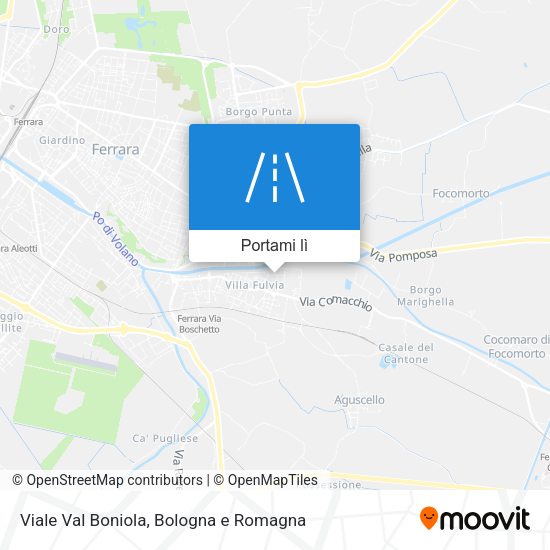 Mappa Viale Val Boniola