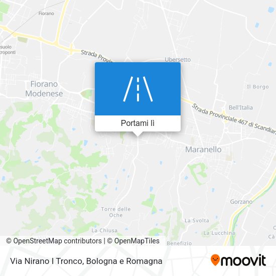 Mappa Via Nirano I Tronco