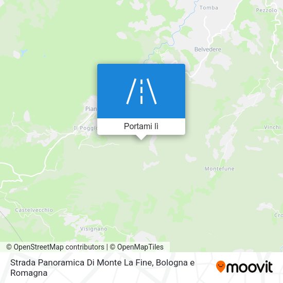 Mappa Strada Panoramica Di Monte La Fine