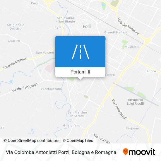 Mappa Via Colomba Antonietti Porzi
