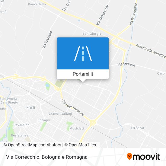 Mappa Via Correcchio