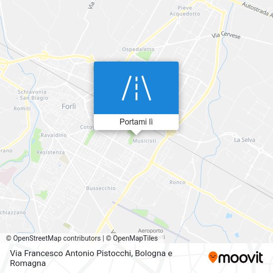 Mappa Via Francesco Antonio Pistocchi