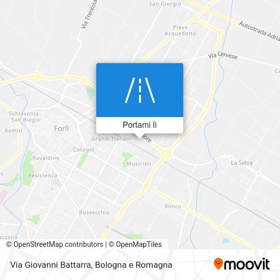 Mappa Via Giovanni Battarra
