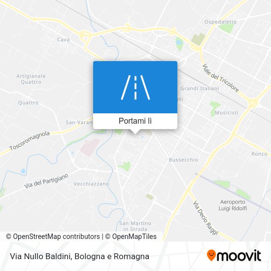 Mappa Via Nullo Baldini