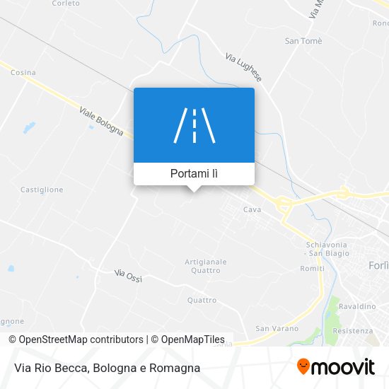 Mappa Via Rio Becca