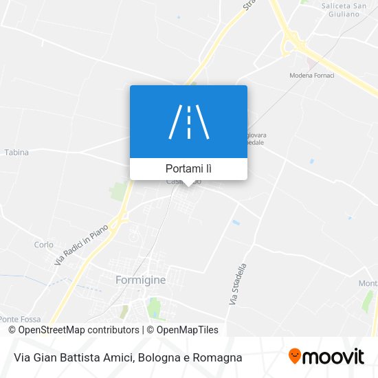 Mappa Via Gian Battista Amici