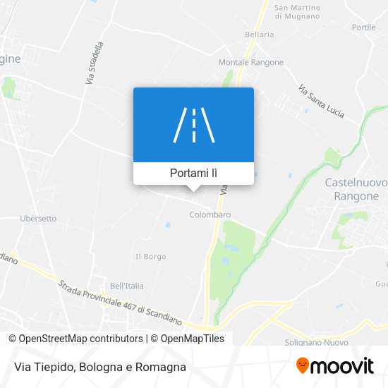 Mappa Via Tiepido
