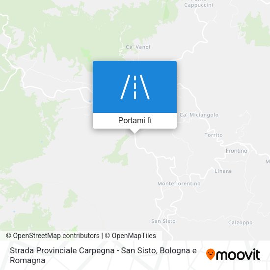 Mappa Strada Provinciale Carpegna - San Sisto