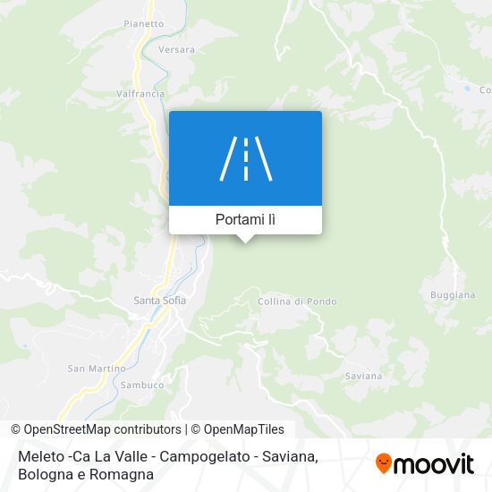 Mappa Meleto -Ca La Valle - Campogelato - Saviana