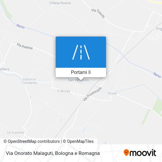 Mappa Via Onorato Malaguti