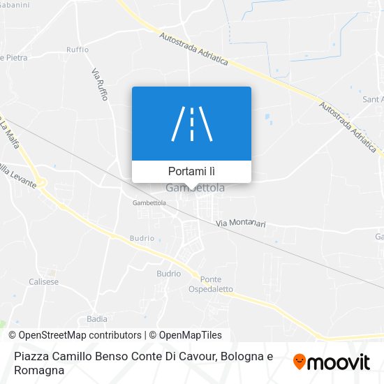 Mappa Piazza Camillo Benso Conte Di Cavour