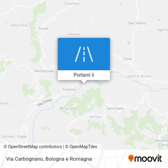 Mappa Via Carbognano