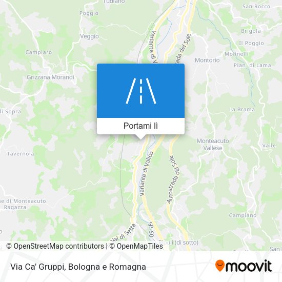 Mappa Via Ca' Gruppi