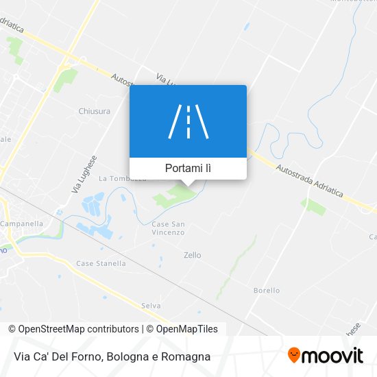 Mappa Via Ca' Del Forno